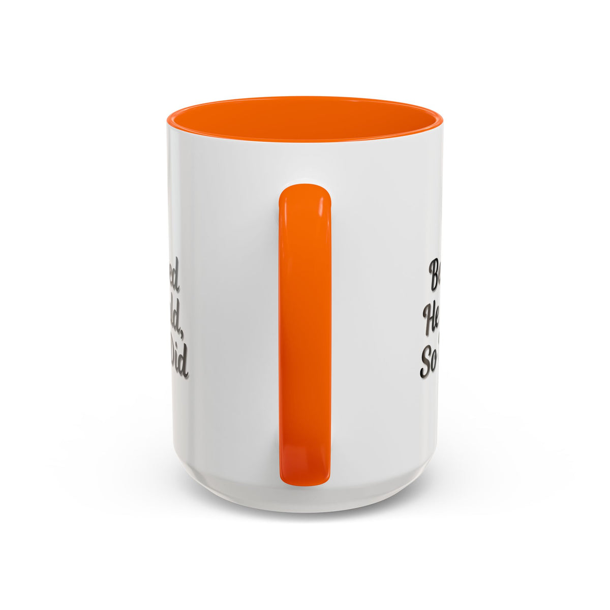 Printify inspirational coffee mug with the phrase "He Believed He Could So He Did" featuring a white ceramic mug with black text.