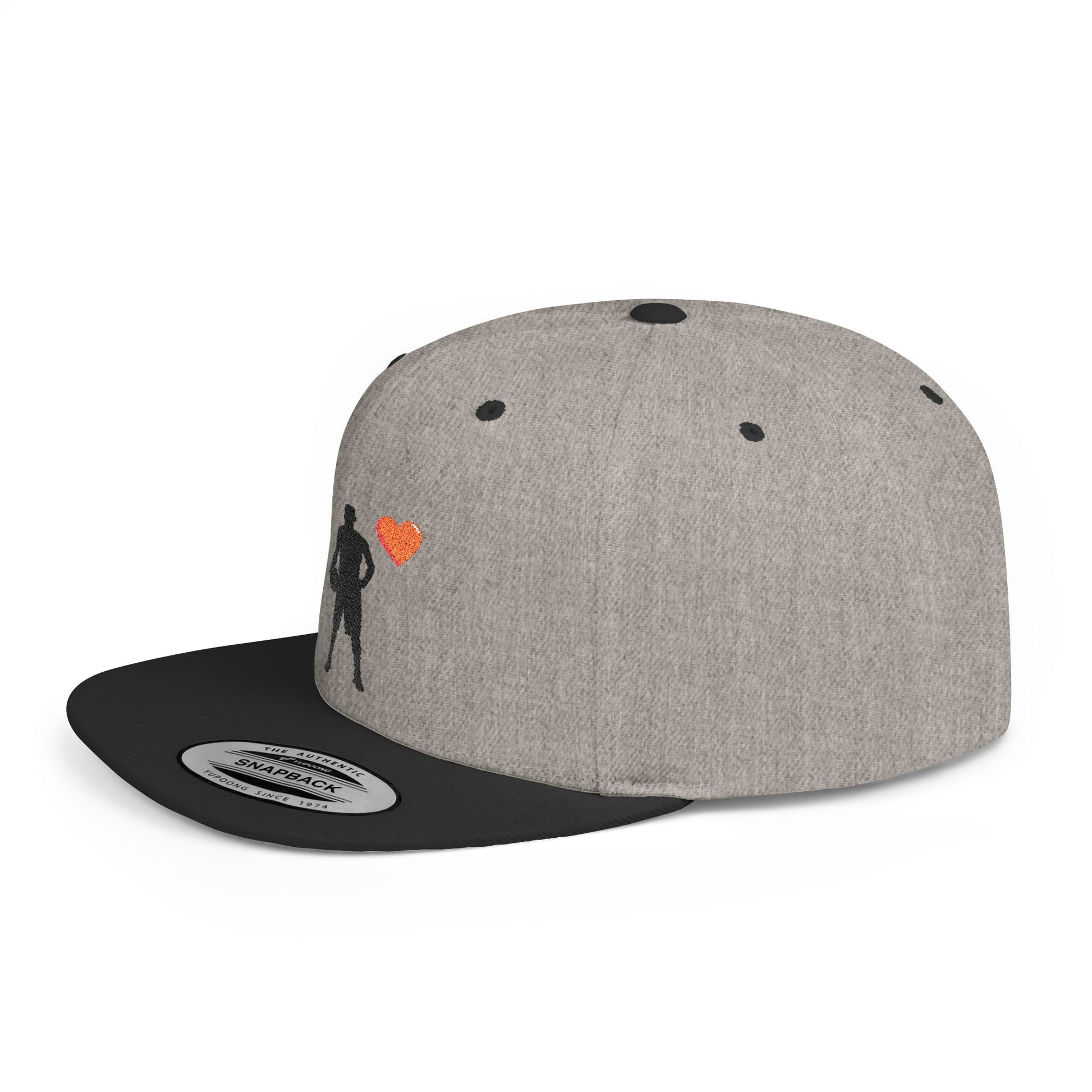 Sporty Love Flat Bill Snapback Hat – Adjustable Cap for Athletes, Casual Wear, Gifts for Sports Fans, Basketball Enthusiasts, Unique - TRV