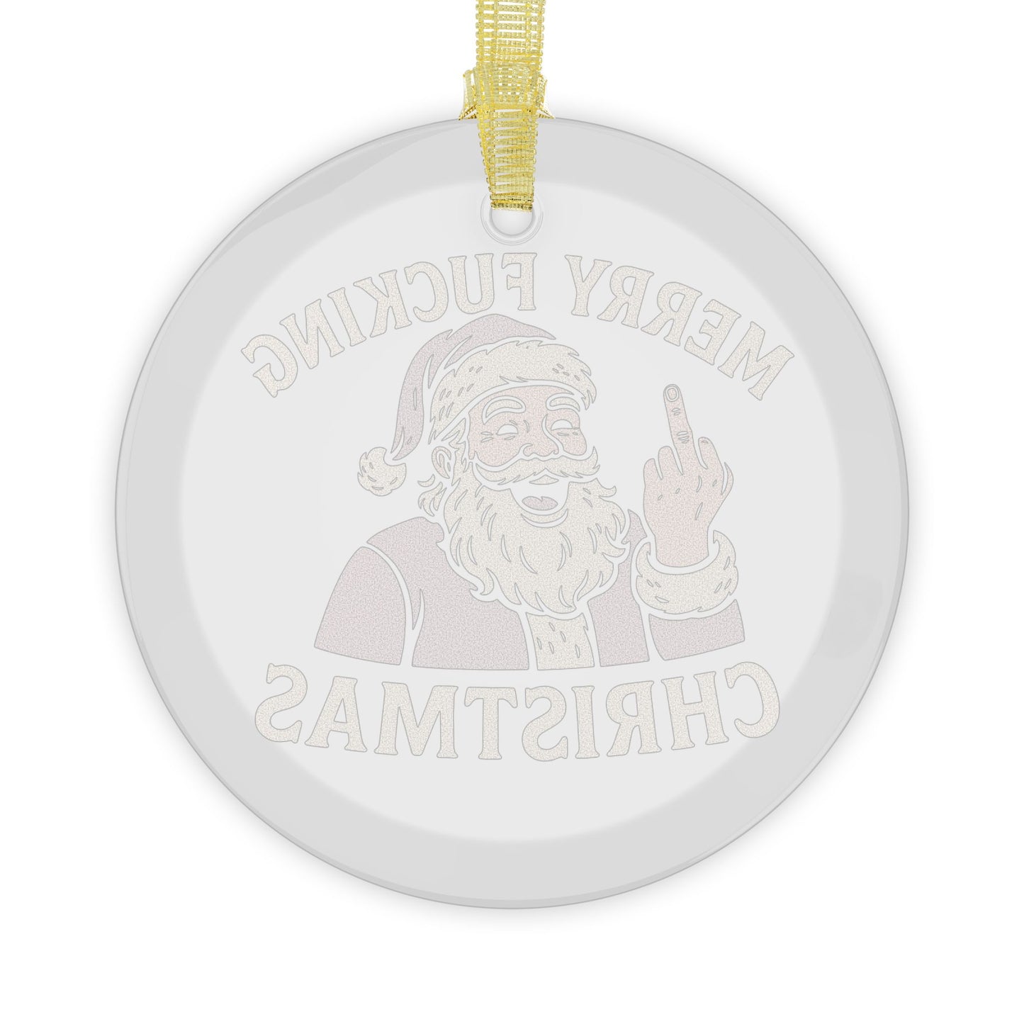 Sarcastic Glass Ornaments, Funny Christmas Decor, Swearing Holiday Baubles, Inappropriate Xmas Ornaments, Mature Ornaments for Tree - TRV