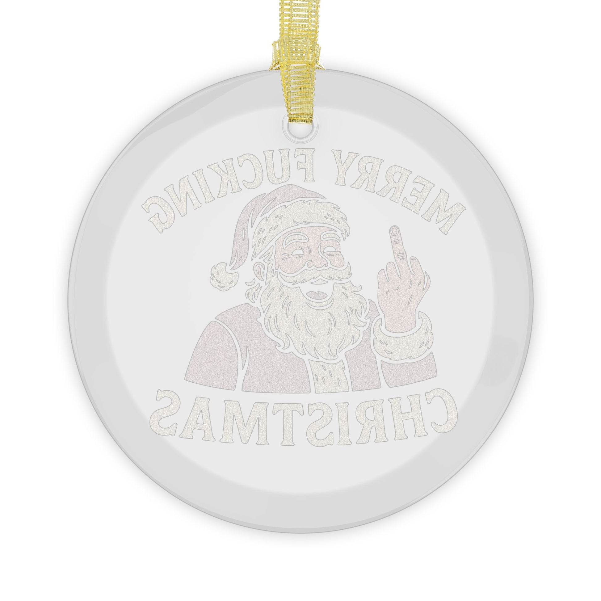 Sarcastic Glass Ornaments, Funny Christmas Decor, Swearing Holiday Baubles, Inappropriate Xmas Ornaments, Mature Ornaments for Tree - TRV