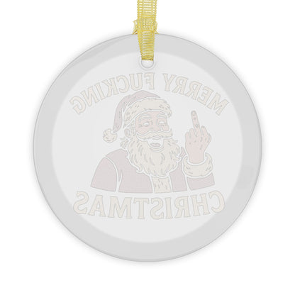 Sarcastic Glass Ornaments, Funny Christmas Decor, Swearing Holiday Baubles, Inappropriate Xmas Ornaments, Mature Ornaments for Tree - TRV