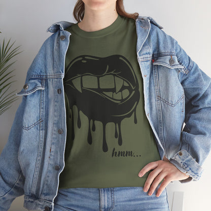 Edgy Graphic Tee - Dripping Lips Design - Unisex Heavy Cotton Tee