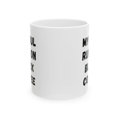 Coffee Lover's Ceramic Mug – 'My Soul Runs on Black Coffee' – Perfect Gift for Coffee Enthusiasts - TRV