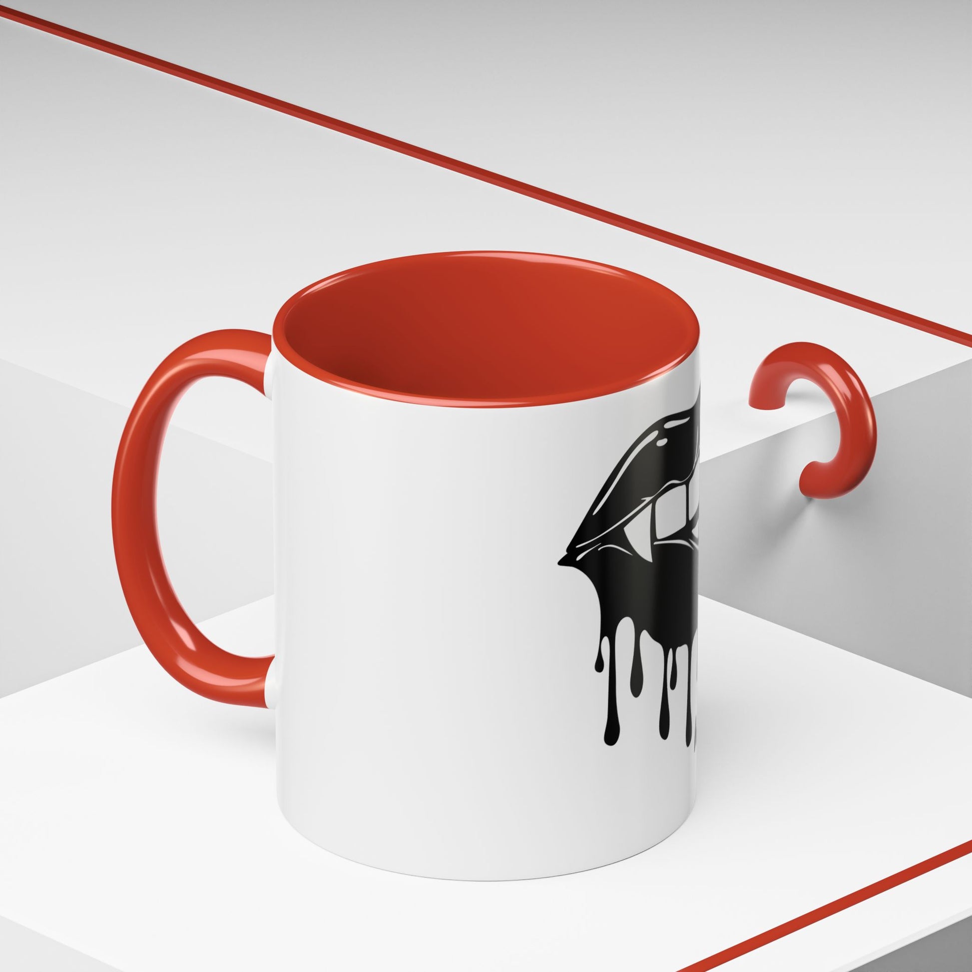 Vampire Lip Accent Coffee Mug - 11oz & 15oz - Unique Halloween Gift - TRV