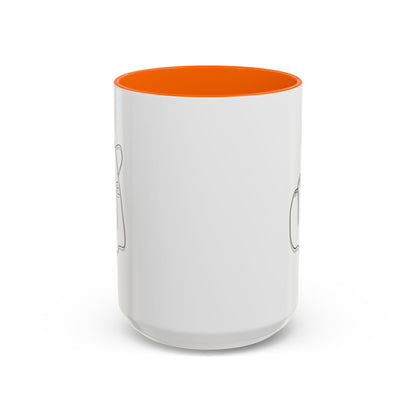 Minimal Korean finger heart accent ceramic mug, 11oz or 15oz, by Printify, featuring a simple, stylish design on a white mug.