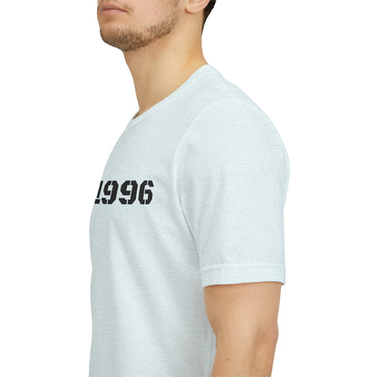 Vintage Est. 1996 T-shirt by Printify featuring a classic design, perfect as a birth year birthday gift.