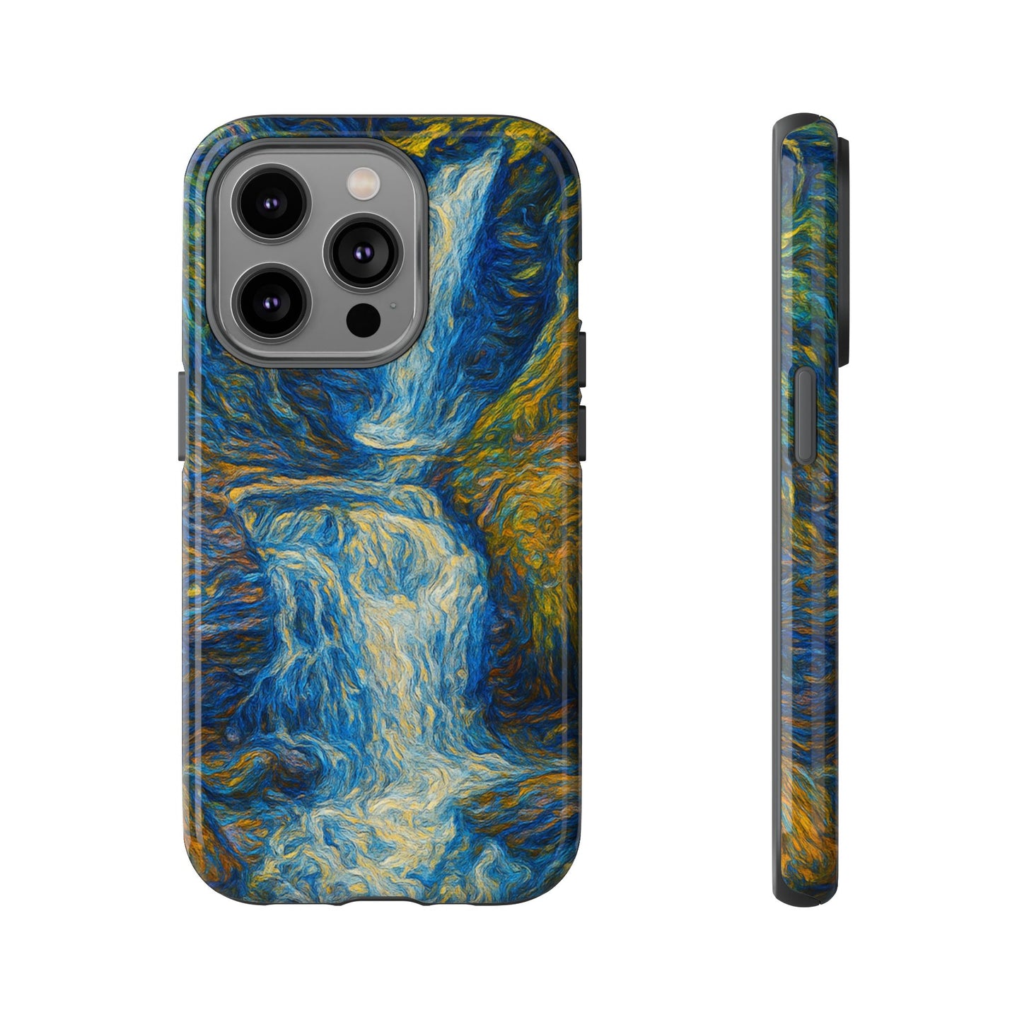 Artistic Phone Case - Waterfall Design, Unique Gift, Phone Accessory, Nature Lover, Original Artwork - TRV