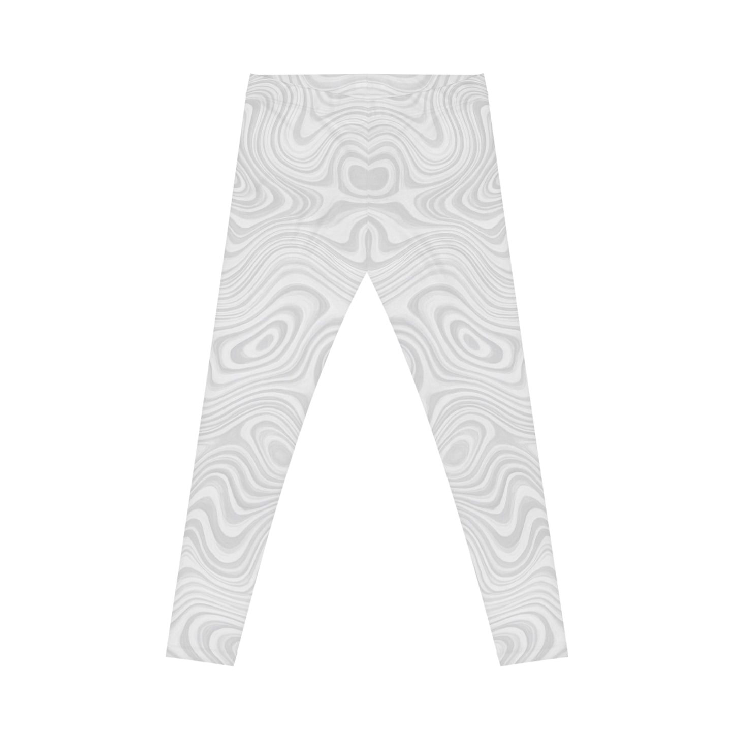 White marble swirl print women's casual leggings with all-over marble design and comfortable fit from Printify.