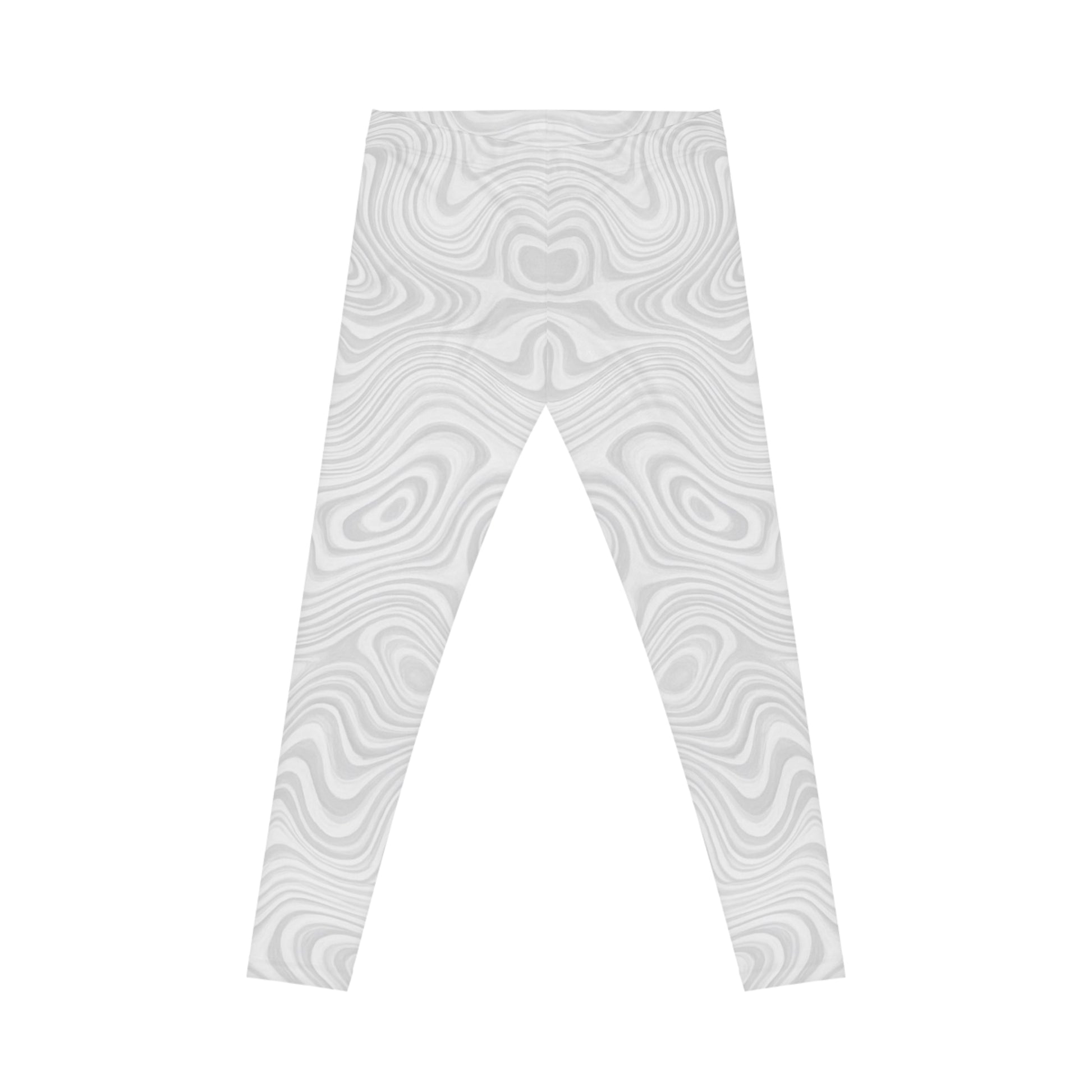 White marble swirl print women's casual leggings with all-over marble design and comfortable fit from Printify.