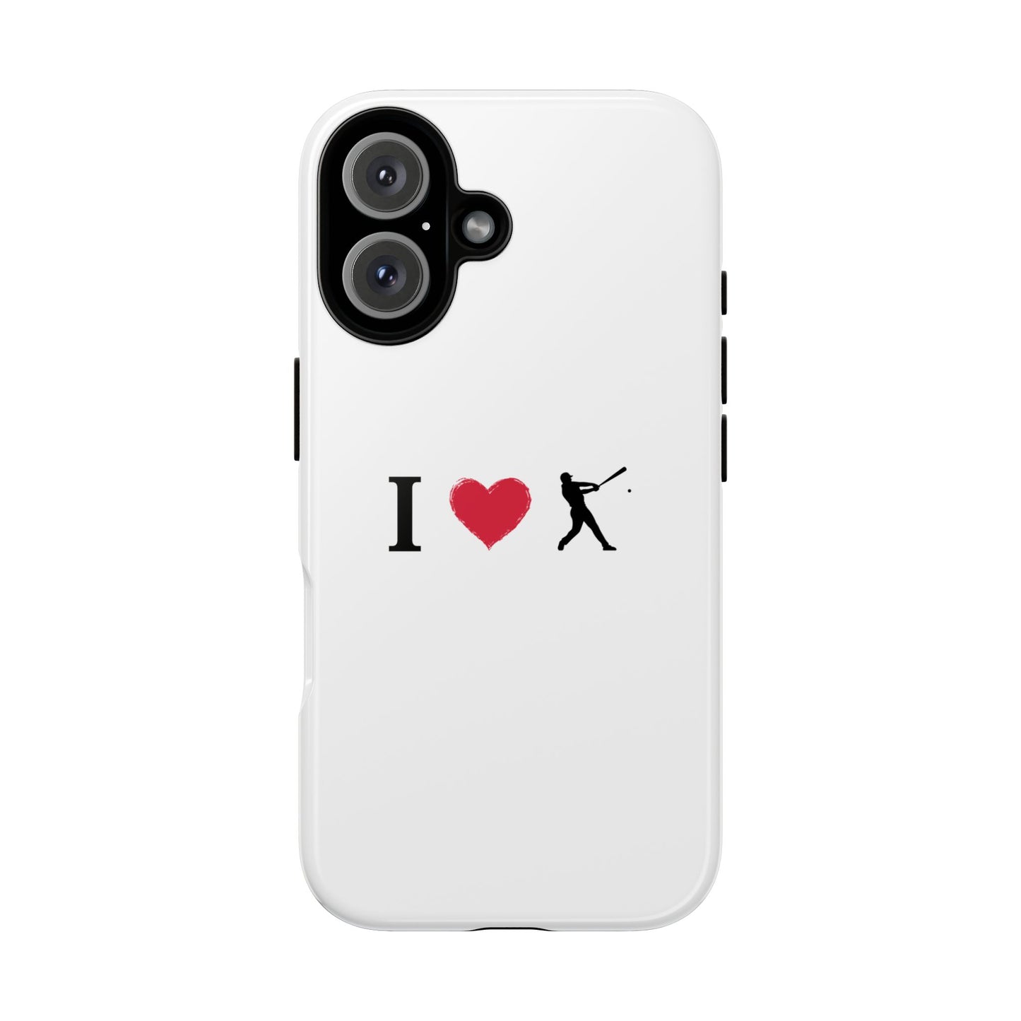 Baseball Love Phone Case, Tough Cases for Sports Lovers, i Heart Baseball Protection, Gift for Players, Cute Sports Case - TRV