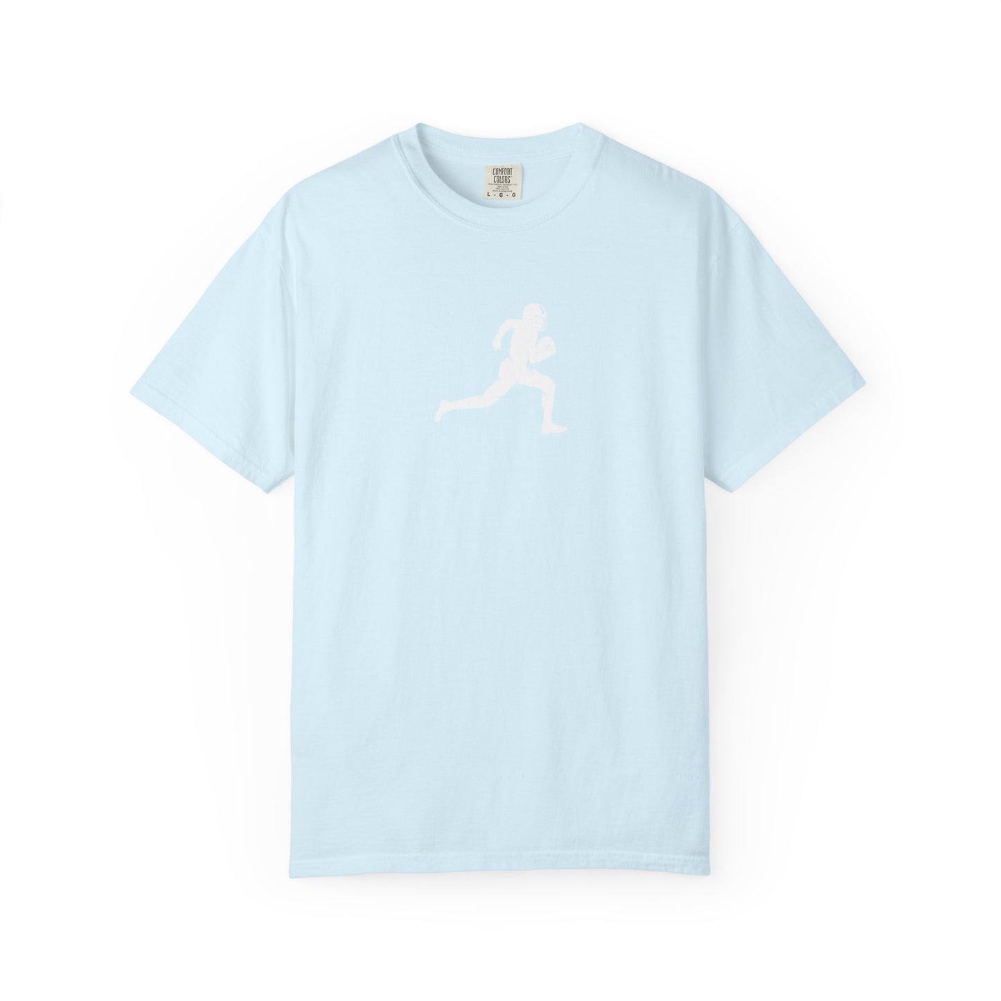 Sporty Unisex Garment-Dyed T-Shirt with Football Player Graphic, Activewear, Casual Wear, Gift for Runners, Fitness Apparel, Everyday Style