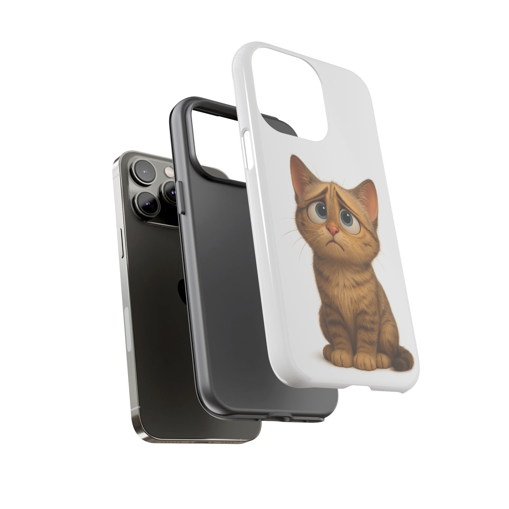 Cute Cat Phone Case, Funny Kitty Case, Animal Lover Gift, Cat Lover Accessory, Unique Cat Design Case, Pet Mom Gift - TRV