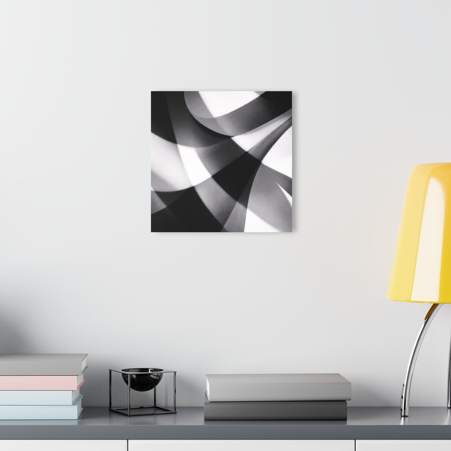 Abstract Black and White Geometric Acrylic Print | Wall Art French Cleat Hanging