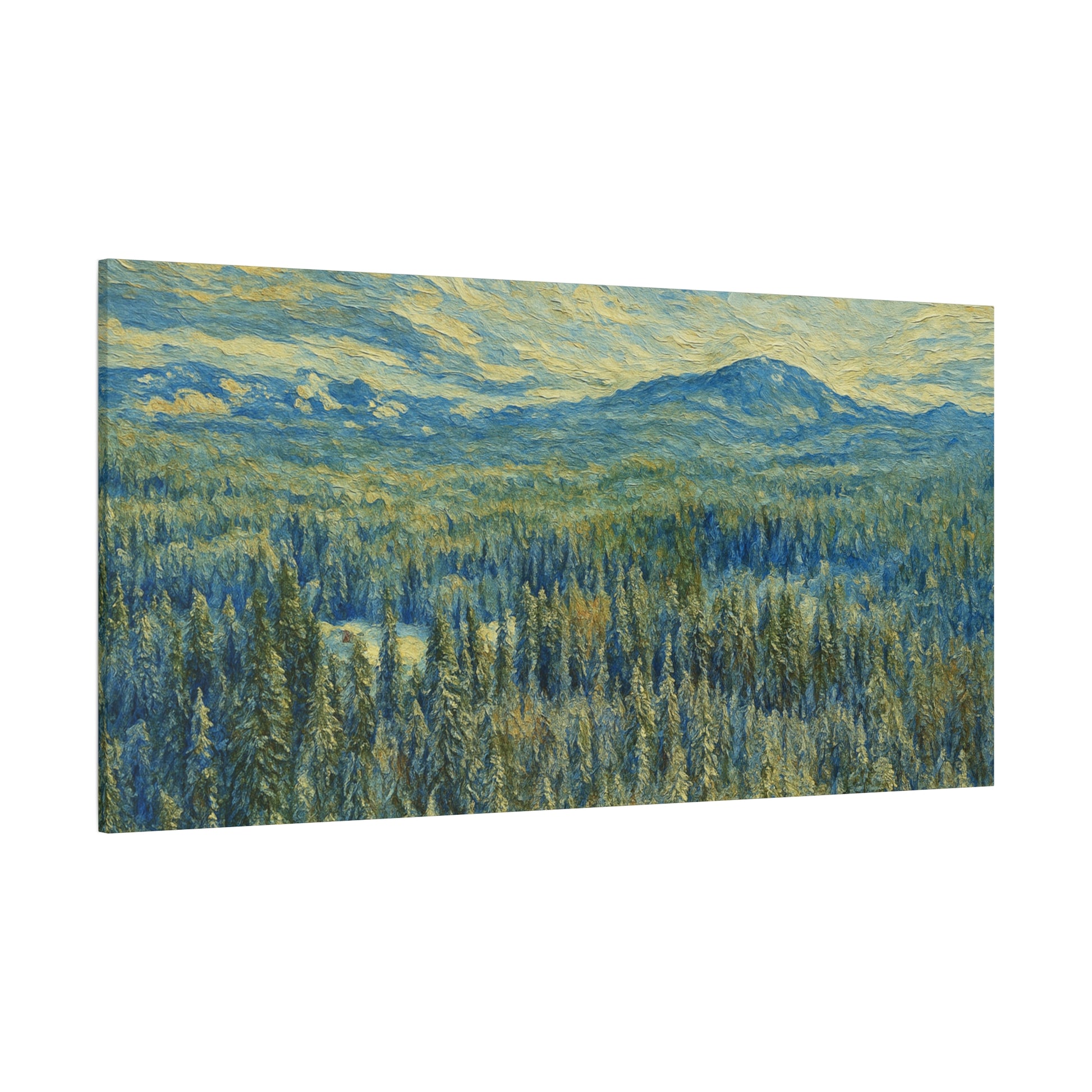 Scenic Landscape Canvas Print, Rustic Home Decor, Wall Art for Nature Lovers, Gift for Art Enthusiasts, Serene Forest Artwork - TRV