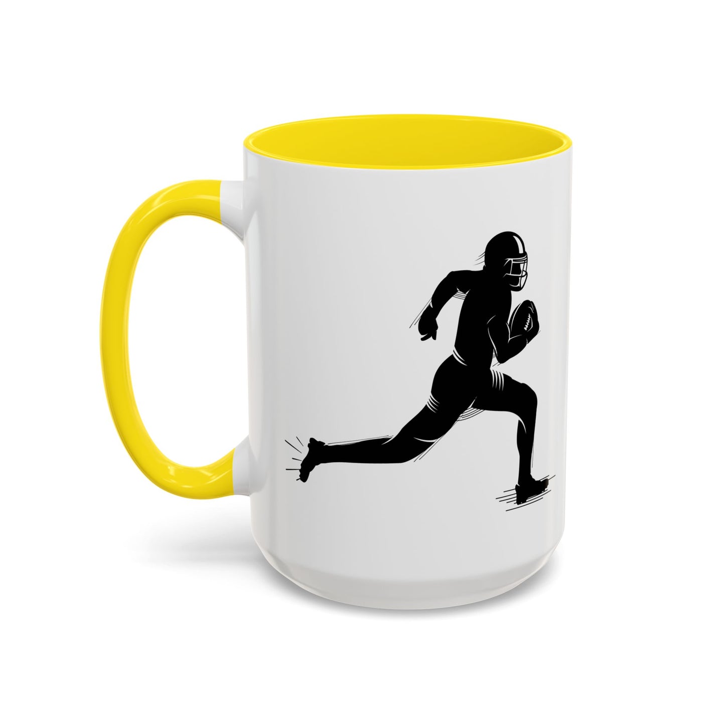 Football Player Themed Accent Coffee Mug, Sports Fan Gift, Unique Mug for Athletes, Coffee Lover, Game Day Essential - TRV