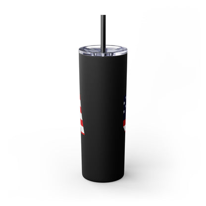 Skinny Tumbler — USA Flag 20oz Straw Tumbler (Patriotic Travel Cup)