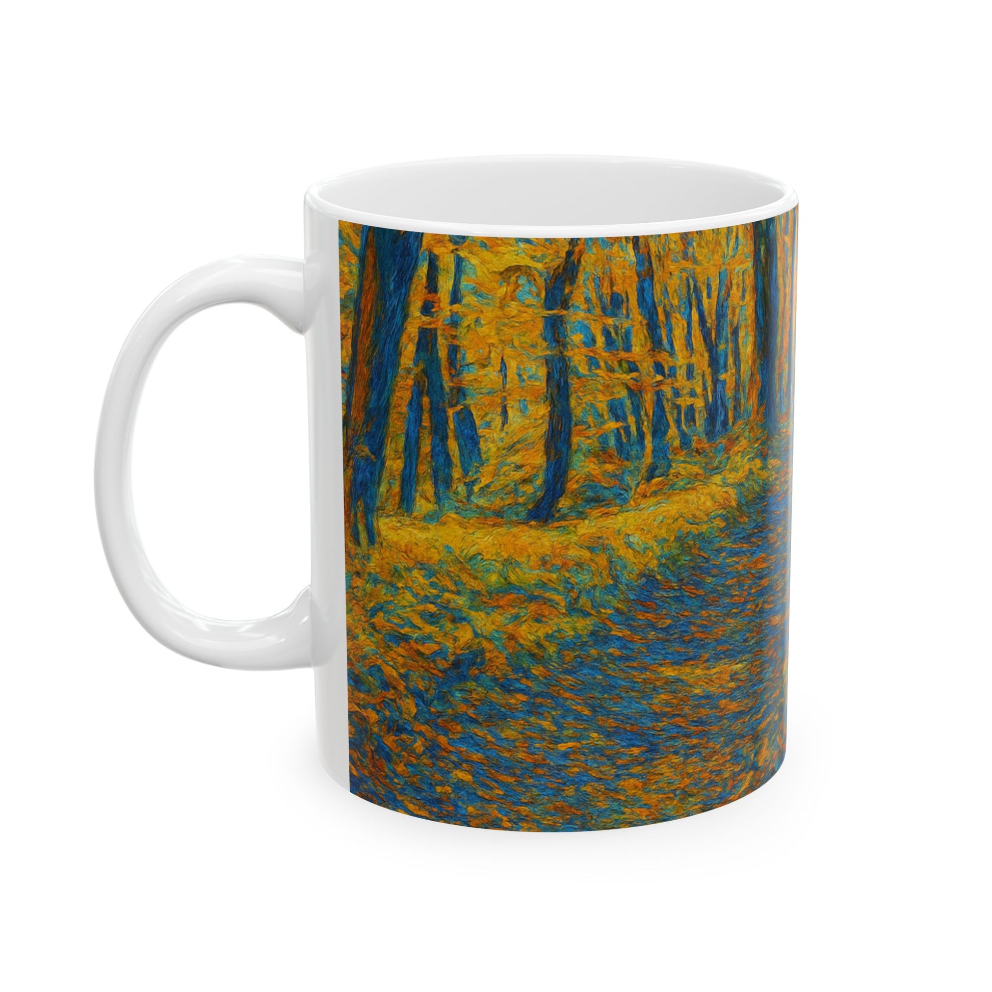 Ceramic Mug - Autumn Forest, Cozy Drinks, Hot Beverages, Nature Lovers Gift, Fall Decor - TRV