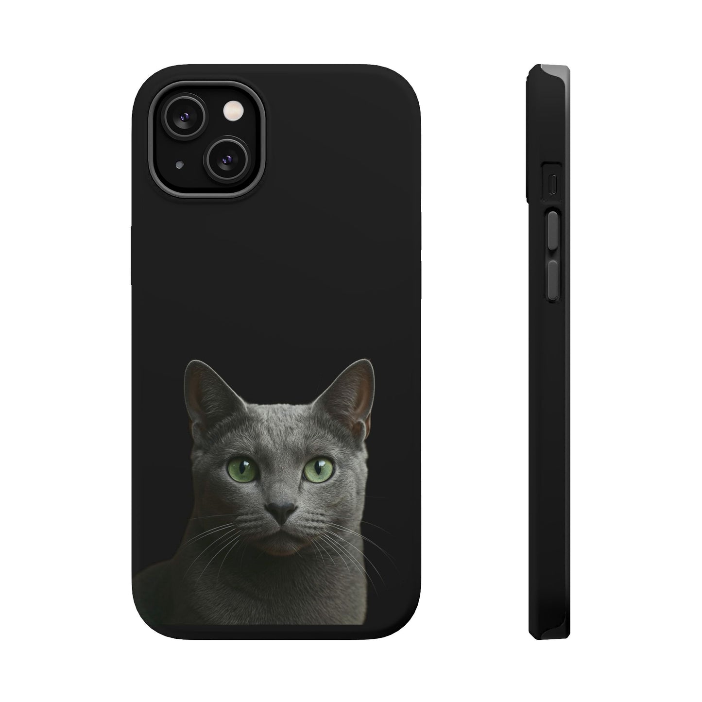 Russian Blue Cat Phone Case — Magnetic Impact-Resistant iPhone Cover