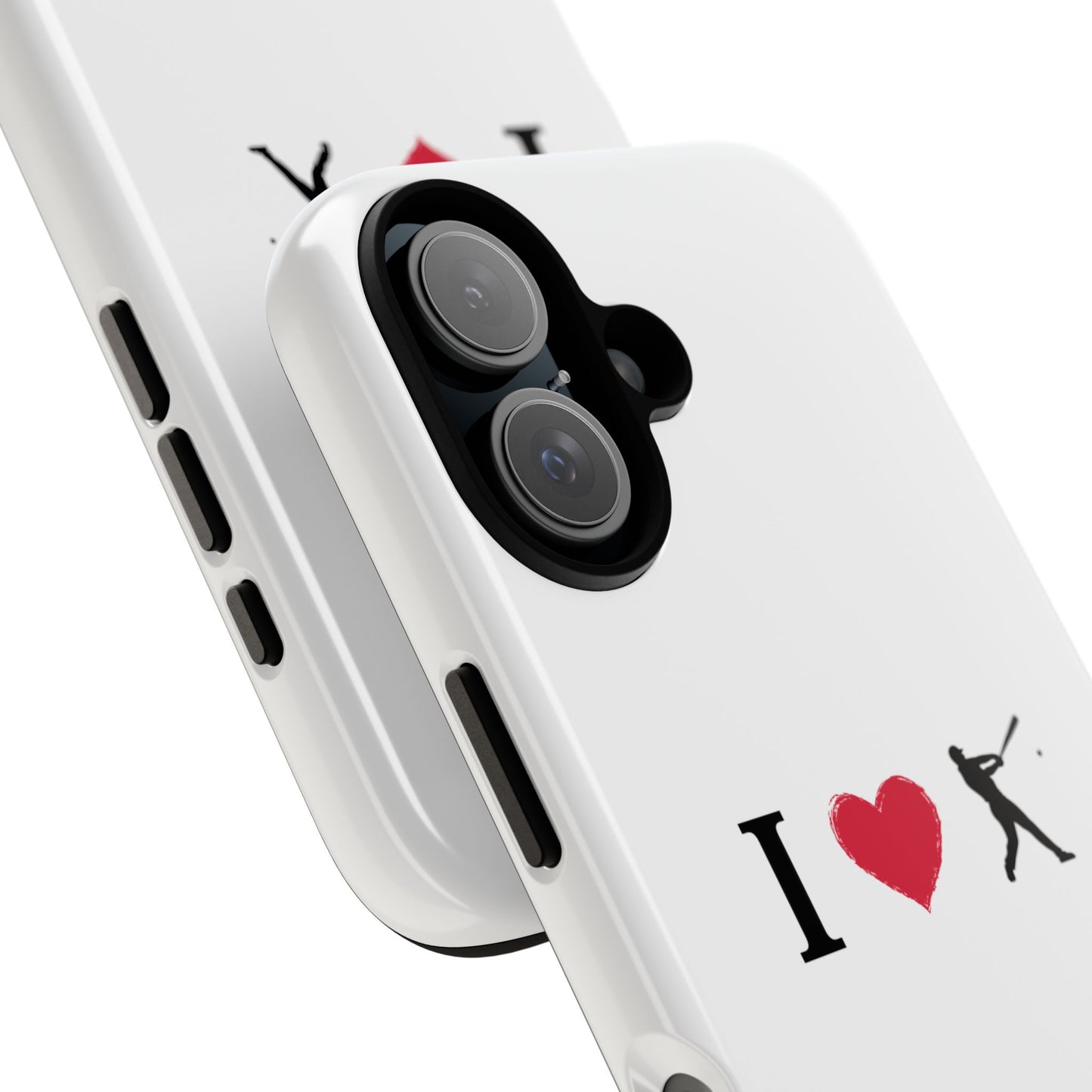 Baseball Love Phone Case, Tough Cases for Sports Lovers, i Heart Baseball Protection, Gift for Players, Cute Sports Case - TRV