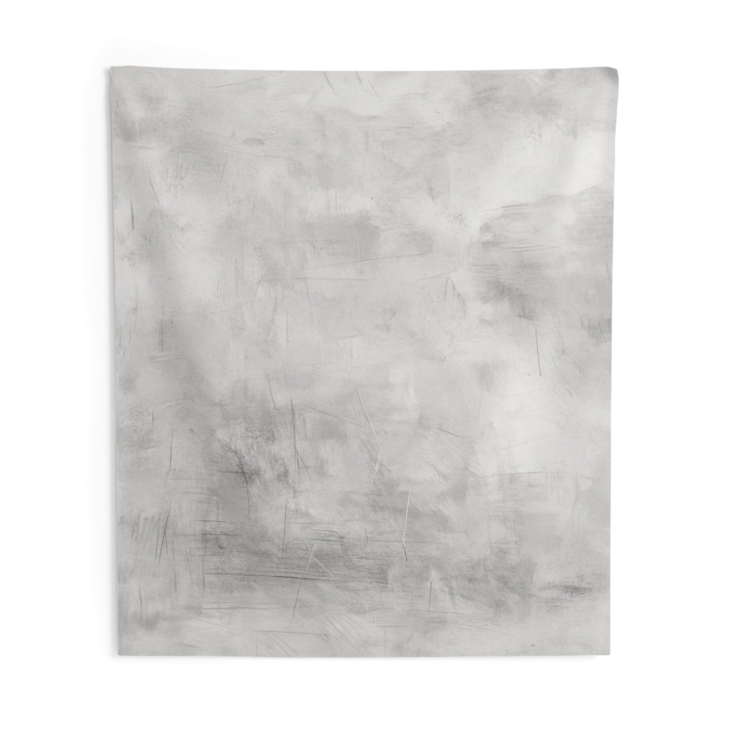 Gray modern minimalist boho wall tapestry hanging with geometric design, decorative wall decor for living rooms or bedrooms.
