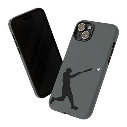 Printify baseball batter phone case, tough protective smartphone cover featuring a baseball player design for fans.