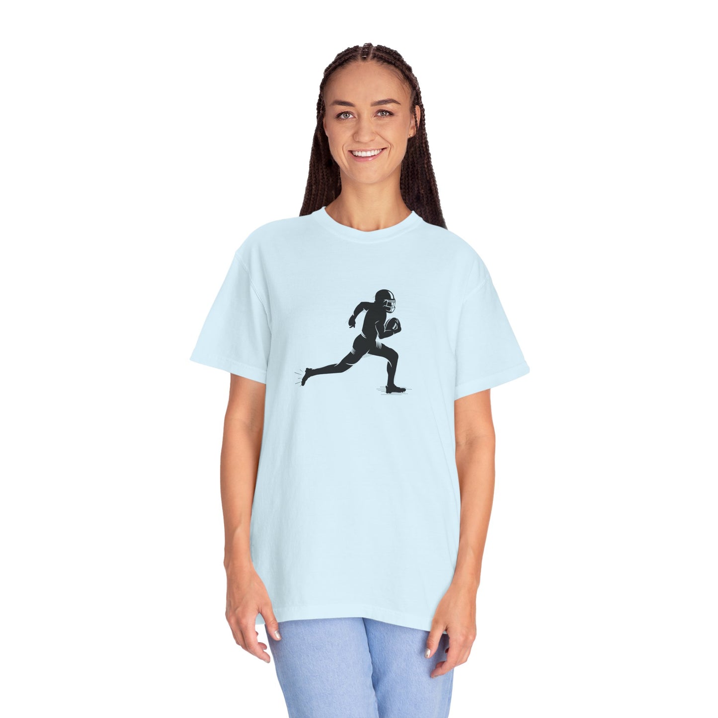 Football Player Graphic Unisex T-Shirt, Casual Sports Tee, Gift for Athletes, Workout Shirt, Everyday Wear, Unique Running Apparel