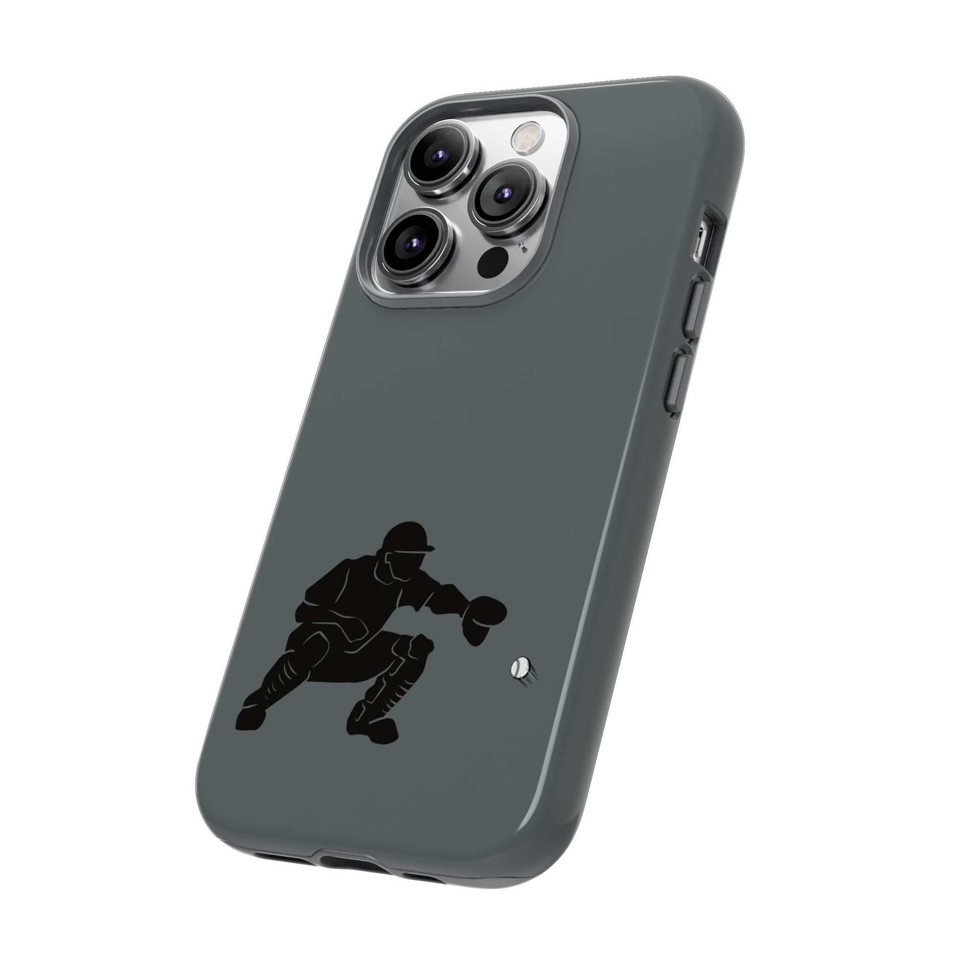 Printify baseball catcher phone case with a tough protective cover, featuring sporty design and durable materials for iPhone or Android.