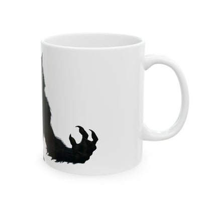 Werewolf Graphic Ceramic Mug, Unique Gift for Animal Lovers, Halloween Decor, Coffee Cup, 11oz 15oz Sizes Available - TRV