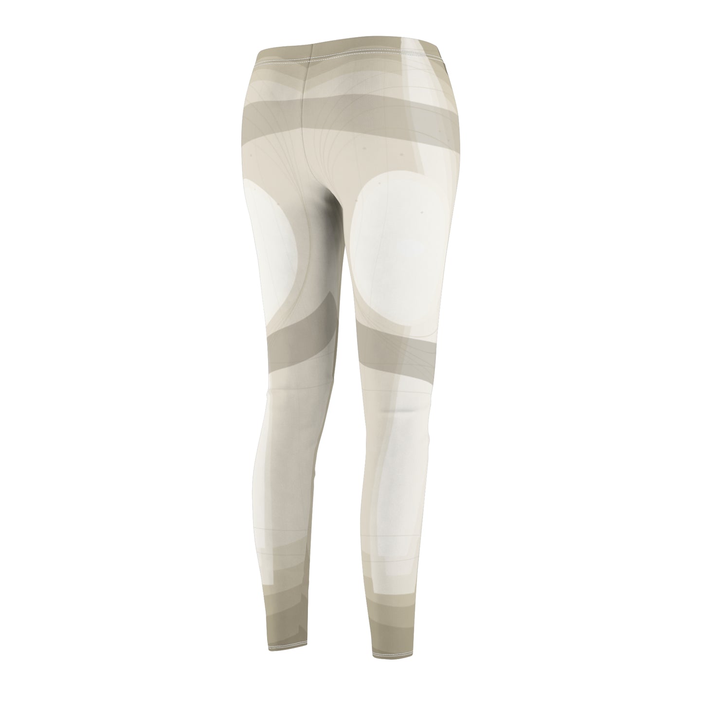 Neutral Abstract Geometric Pattern Leggings