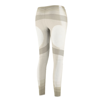 Neutral Abstract Geometric Pattern Leggings