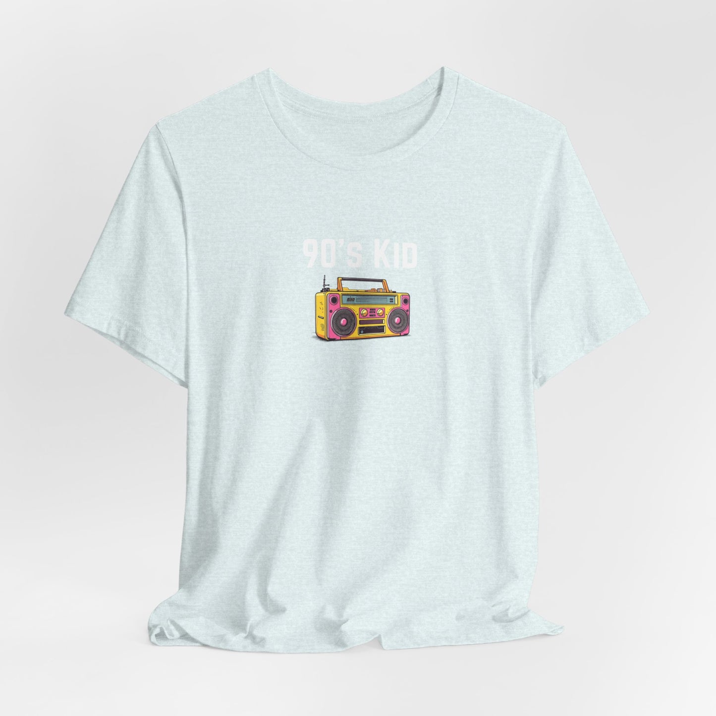 Retro Boombox Tee — 90s Kid Graphic T-Shirt