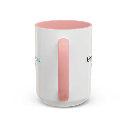 Printify Good Vibes Only accent coffee mug with positive morning message, ideal for tea or coffee lovers.