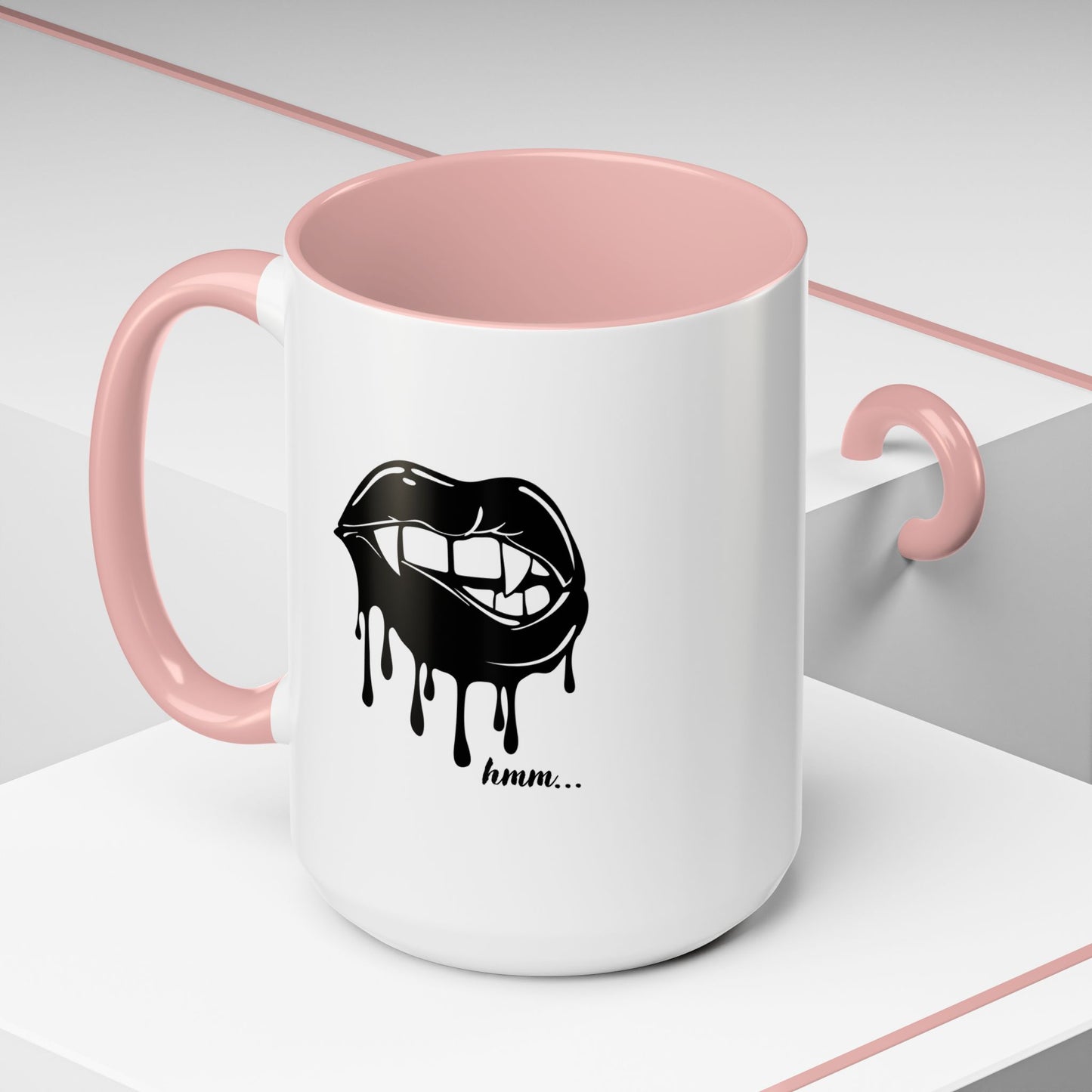 Vampire Lip Accent Coffee Mug - 11oz & 15oz - Unique Halloween Gift
