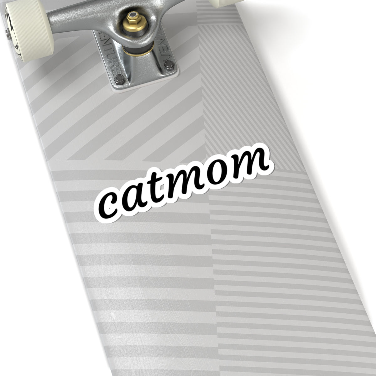Catmom Kiss-Cut Sticker — Script Vinyl Decal for Laptops, Tumblers & Gifts