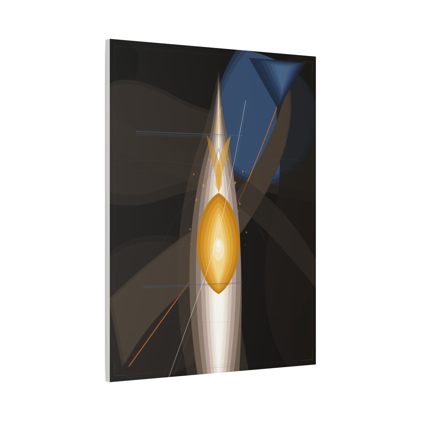 Abstract Geometric Flame Canvas | Matte Stretched Canvas 1.25"