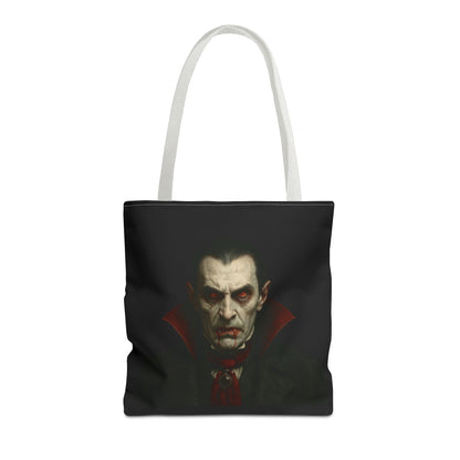 Vampire Haunted Tote Bag, Spooky Shopping Bag, Halloween Accessory, Gothic Style Handbag, Perfect for Halloween Parties, Unisex Tote - TRV