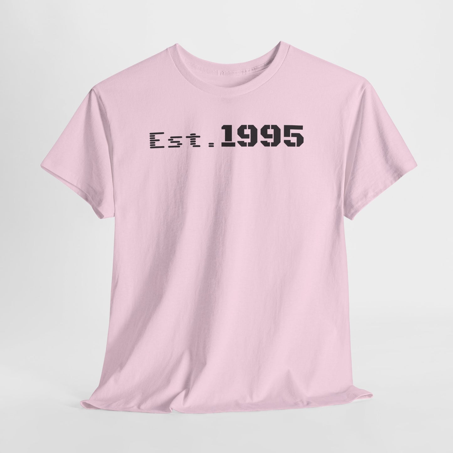 Unisex Heavy Cotton Tee - Est. 1995, Vintage Birthday Gift, Customizable Tee, Retro Unisex Shirt, Casual Everyday Wear