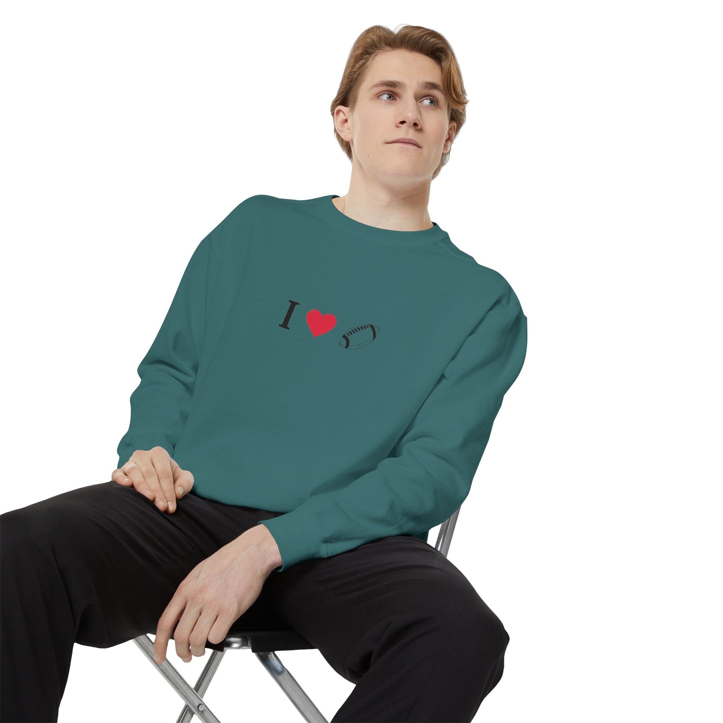 Unisex Sweatshirt, I love Football, Cozy, Perfect for Everyday Wear, Gift Idea for Friends, Couples, and Special Occasions - TRV