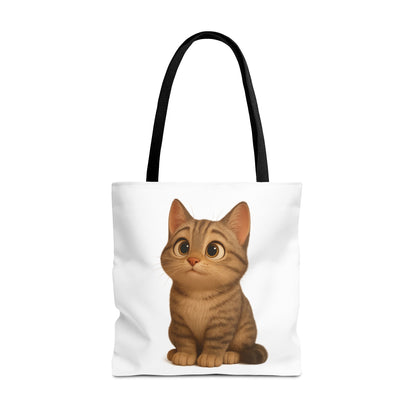 Cute Cat Tote Bag - Perfect for Animal Lovers, Eco-Friendly Carryall, Beach Bag, Shopping Tote, Gift for Cat Owners - TRV