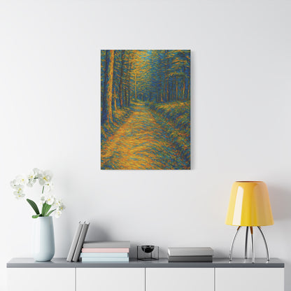 Van Gogh Style Forest Canvas Art | Nature Wall Decor, Home Office Accent, Gift for Nature Lovers, Gallery Wrapped, Living Room Wall Art - TRV