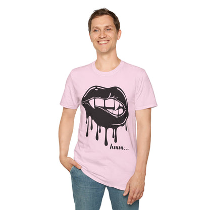 Edgy Graphic Unisex T-Shirt - Dripping Mouth Design, Cool Tee, Trendy Shirt, Hipster Top, Streetwear, Alternative Fashion, Holiday Gift