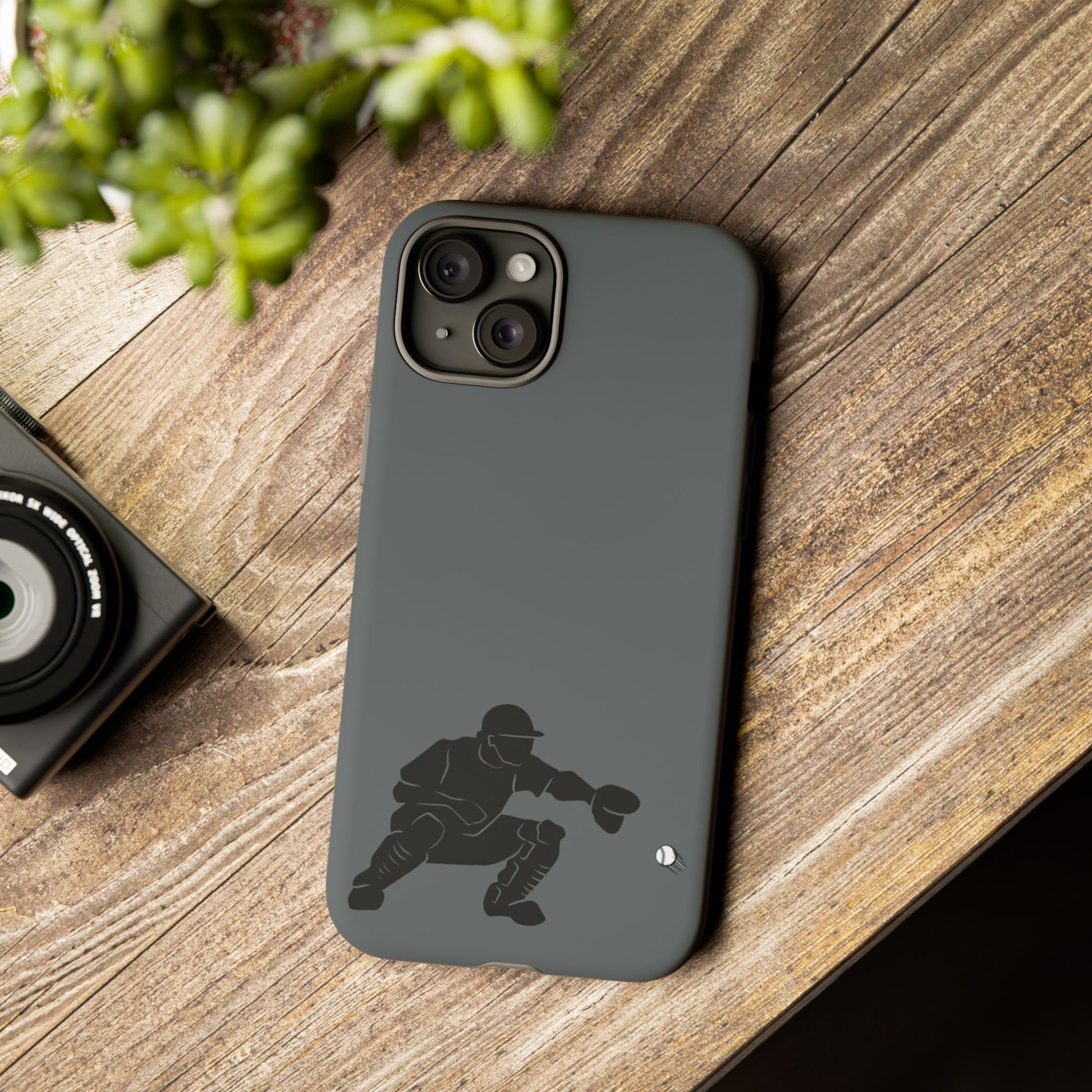 Baseball Catcher Phone Case, Sports Phone Accessory, Tough Cases, Gift for Athletes, Sports Fan Merchandise, Unique Design - TRV