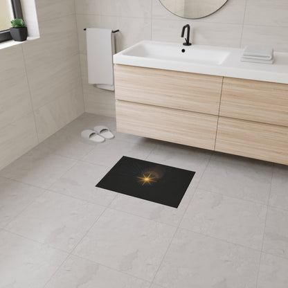 Radiant Star Burst Floor Mat | Black Entrance Rug - TRV