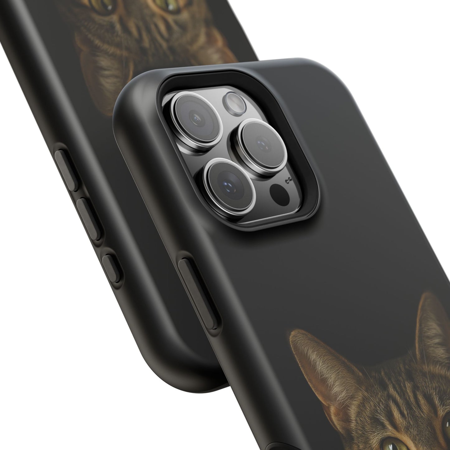 Magnetic Impact-Resistant Phone Case — Realistic Tabby Cat Portrait