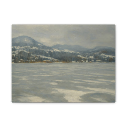 Serene Landscape Canvas Art, Tranquil Wall Decor, Perfect for Home, Office, or Gift, Ideal for Winter Holidays, Cozy Vibes, Scenic Artwork