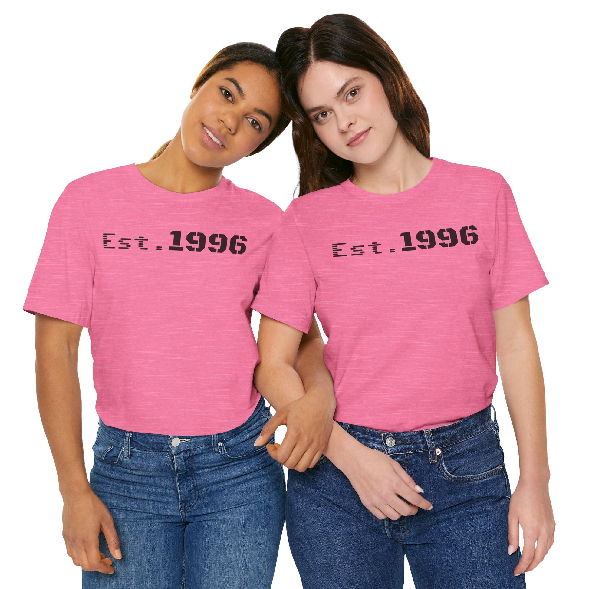 Unisex Jersey Tee - 'Est. 1996' Graphic Shirt, Birthday Gift, Casual Wear, Vintage Style, Retro Fashion, Gift for Him/Her - TRV