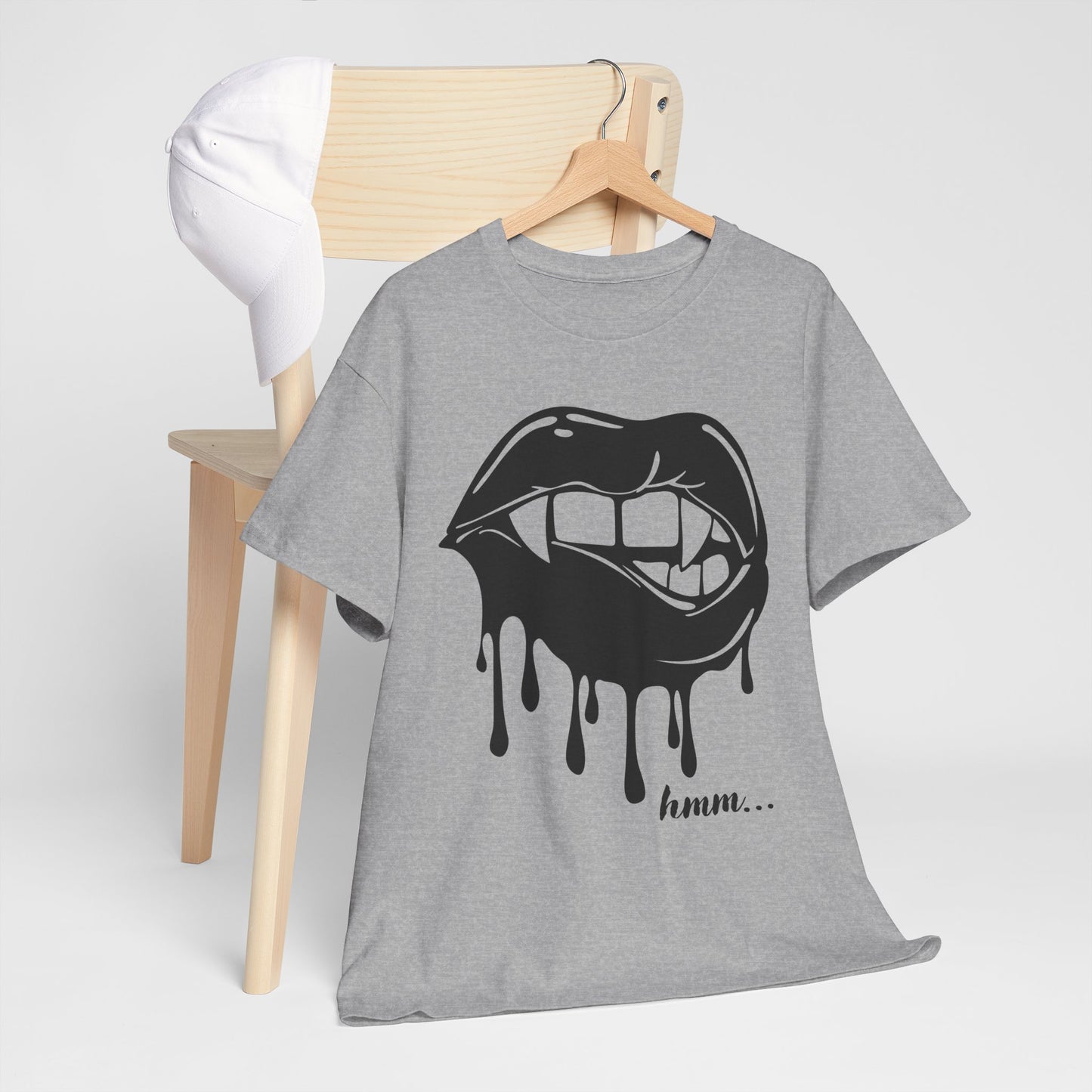 Edgy Graphic Tee - Dripping Lips Design - Unisex Heavy Cotton Tee