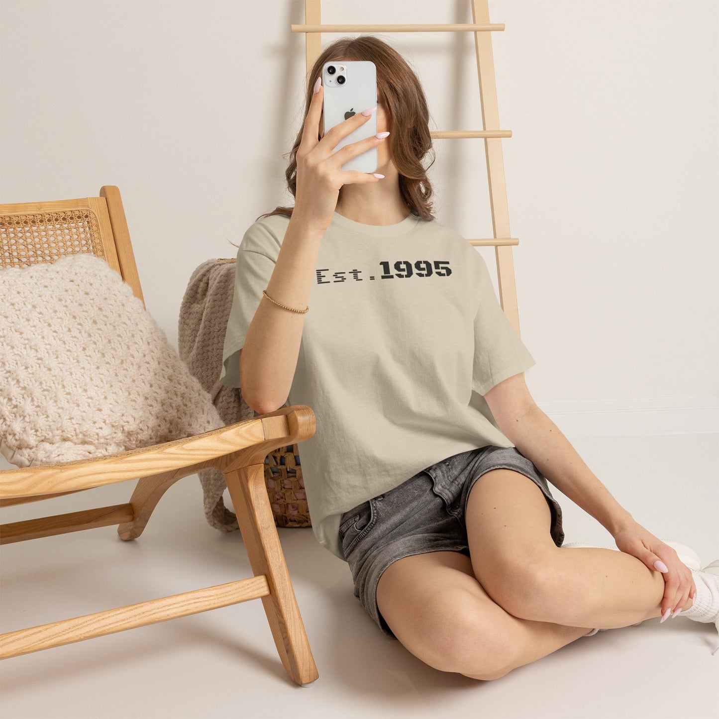 Unisex Heavy Cotton Tee - Est. 1995, Vintage Birthday Gift, Customizable Tee, Retro Unisex Shirt, Casual Everyday Wear