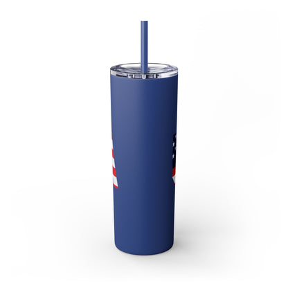 Skinny Tumbler — USA Flag 20oz Straw Tumbler (Patriotic Travel Cup)