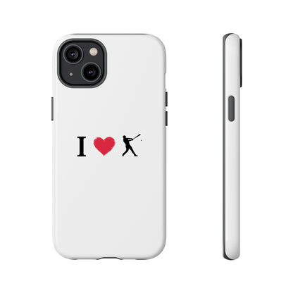 Baseball Love Phone Case, Tough Cases for Sports Lovers, i Heart Baseball Protection, Gift for Players, Cute Sports Case - TRV